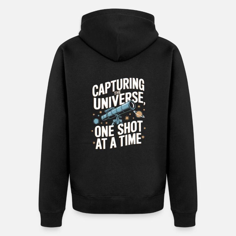 Astrophotographie Télescope Astronomie - Veste à capuche bio Premium Unisexe - noir