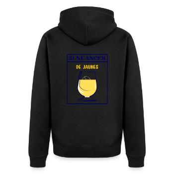 APERO - 51 NUANCES DE JAUNES - BOisson du SUd - Veste à capuche bio Premium Unisexe - noir - Dos - Nico (187cm)