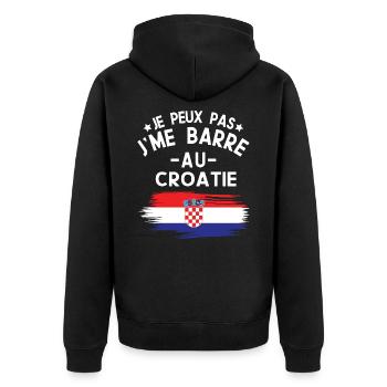 Je Peux Pas J'me Barre Au Croatie Vacances - Veste à capuche bio Premium Unisexe - noir - Dos - Nico (187cm)