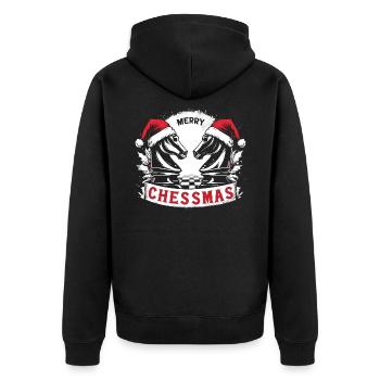 Joyeux Chessmas Échecs Noël - Veste à capuche bio Premium Unisexe - noir - Dos - Nico (187cm)