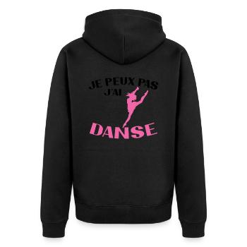 Je Peux Pas J'ai Danse Femme Cadeau - Veste à capuche bio Premium Unisexe - noir - Dos - Nico (187cm)