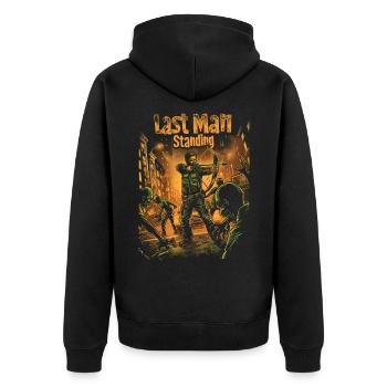 Zombie Apocalypse - Last Man Standing 02 - Unisex Premium Organic Zip Hoodie - black - Back - Nico (187cm)