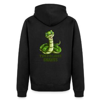 Enfant Serpent Tenue Serpent Serpent Natter Python - Veste à capuche bio Premium Unisexe - noir - Dos - Nico (187cm)