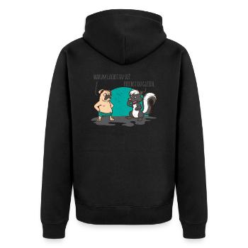 Odeur de chien Skunk pue les chiots pet Rire - Veste à capuche bio Premium Unisexe - noir - Dos - Nico (187cm)