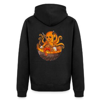 Octopus Sushi Fan Japon Amateurs de cuisine japonaise - Veste à capuche bio Premium Unisexe - noir - Dos - Nico (187cm)