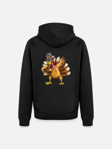 Vacances Thanksgiving Dab Dabbing Costume pour enfants - Veste à capuche bio Premium Unisexe - noir