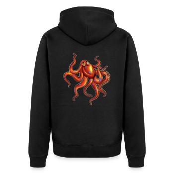 Plongée Calmar Octopus Fan Kraken Design - Veste à capuche bio Premium Unisexe - noir - Dos - Nico (187cm)