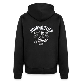Noirmoutier Anse rouge Athletic club - Veste à capuche bio Premium Unisexe - noir - Dos - Nico (187cm)