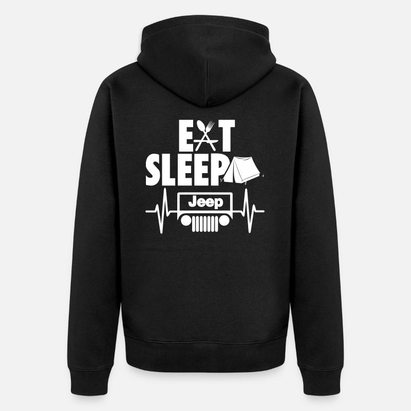 Mangez des jeeps Sleep - Veste à capuche bio Premium Unisexe - noir