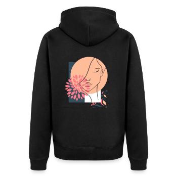 Magie féminine - Veste à capuche bio Premium Unisexe - noir - Dos - Nico (187cm)
