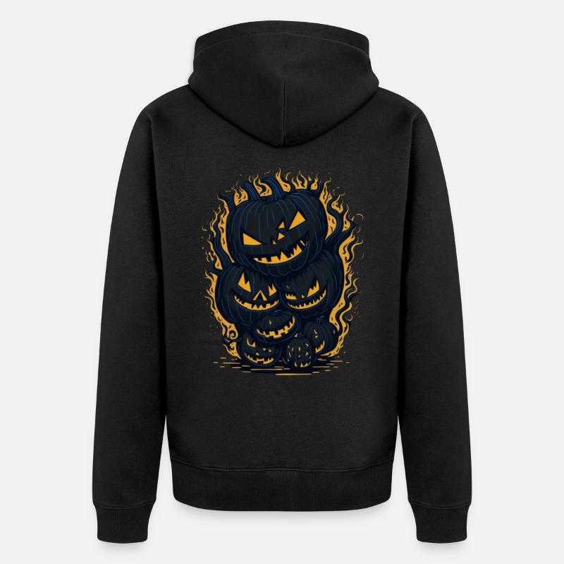 Pyramide de citrouilles - Votre Halloween doit avoir - Veste à capuche bio Premium Unisexe - noir