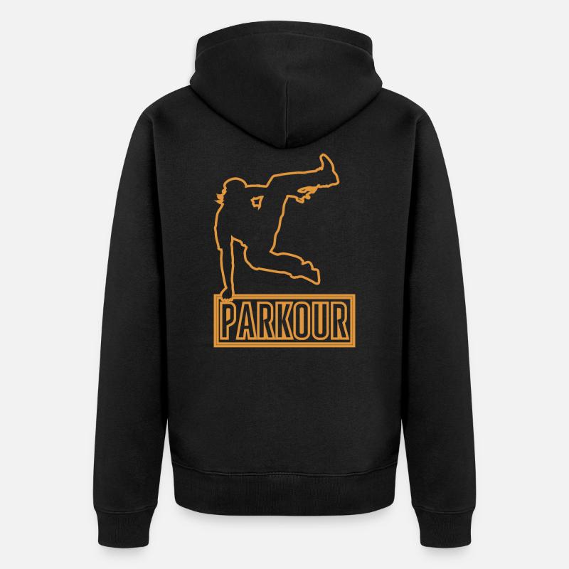Parkour - Veste à capuche bio Premium Unisexe - noir