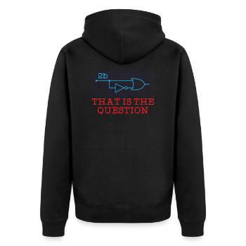 Electrical engineering - Unisex Premium Organic Zip Hoodie - black - Back - Nico (187cm)