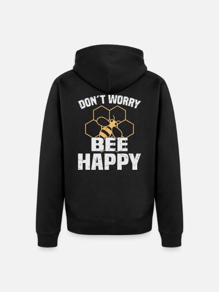 Beekeeper saying - Unisex Premium Organic Zip Hoodie - black