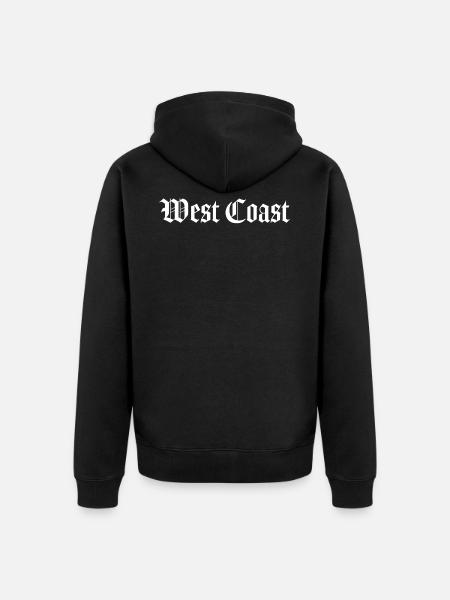 West Coast Hip Hop Rap West Side Geschenk - Unisex Premium Bio Zip Hoodie - Schwarz
