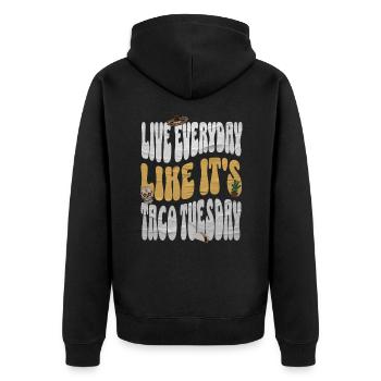 Taco - Veste à capuche bio Premium Unisexe - noir - Dos - Nico (187cm)