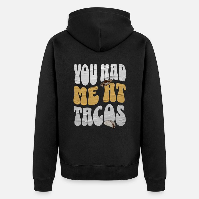 Taco - Unisex Premium Bio Zip Hoodie - Schwarz