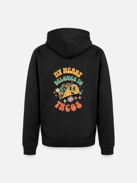 Taco - Unisex Premium Organic Zip Hoodie - black