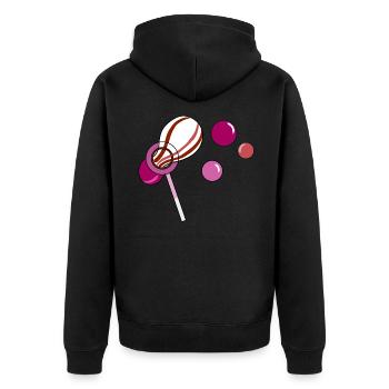 Bulles de savon lesbienne Cadeau lesbien - Veste à capuche bio Premium Unisexe - noir - Dos - Nico (187cm)