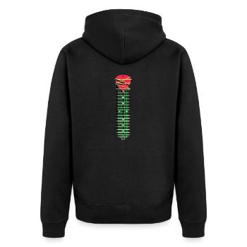 CRAVATE DE MANCHE DE GUITARE - Veste à capuche bio Premium Unisexe - noir - Dos - Nico (187cm)