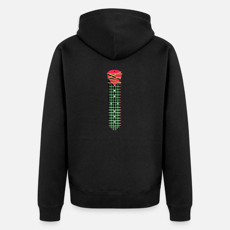 CRAVATE DE MANCHE DE GUITARE - Veste à capuche bio Premium Unisexe - noir