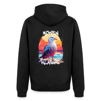 Graffiti Möwenklasse Grundschule Klassentier Möwe - Unisex Premium Bio Zip Hoodie - Schwarz - Hinten - Nico (187cm)