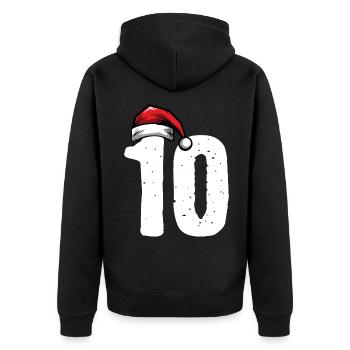 10 Numéro de Noël - Veste à capuche bio Premium Unisexe - noir - Dos - Nico (187cm)