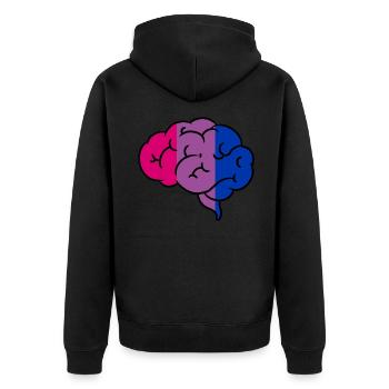 Cerveau bisexuel Fierté bisexuelle - Veste à capuche bio Premium Unisexe - noir - Dos - Nico (187cm)