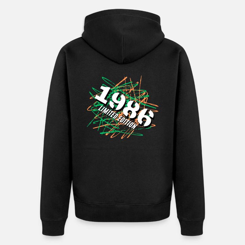 Édition limitée 1986 - Veste à capuche bio Premium Unisexe - noir