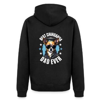 Chihuahua Chiwawa Dog Breed Pet - Veste à capuche bio Premium Unisexe - noir - Dos - Nico (187cm)