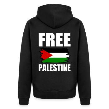 Free palestine - Veste à capuche bio Premium Unisexe - noir - Dos - Nico (187cm)