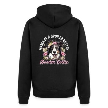 Chien Border Collie - Maman d’un Border Collie - Veste à capuche bio Premium Unisexe - noir - Dos - Nico (187cm)