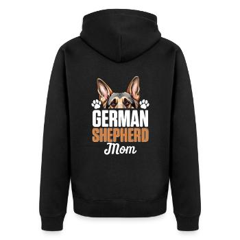 German Shepherd Dog Breed Pet German Shepherd Mom - Unisex Premium Bio Zip Hoodie - Schwarz - Hinten - Nico (187cm)