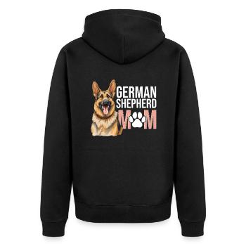 German Shepherd Dog Breed Pet German Shepherd Mom - Unisex Premium Bio Zip Hoodie - Schwarz - Hinten - Nico (187cm)