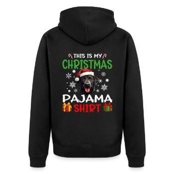 Pyjama de Noël Labrador Retriever Chien - Veste à capuche bio Premium Unisexe - noir - Dos - Nico (187cm)
