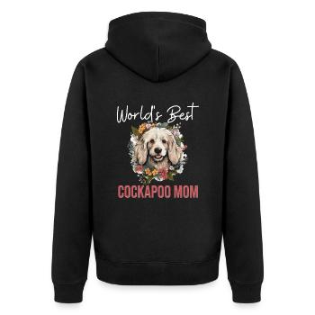 Cockapoo Dog Breeded Pet World’s Best Cockapoo Mom - Veste à capuche bio Premium Unisexe - noir - Dos - Nico (187cm)