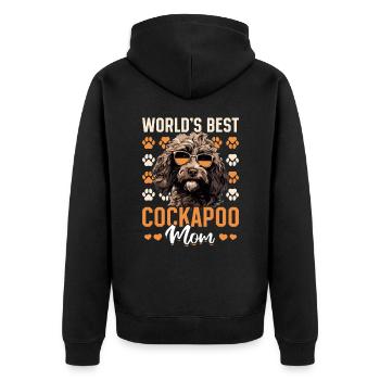 Cockapoo Dog Breeded Pet World’s Best Cockapoo Mom - Veste à capuche bio Premium Unisexe - noir - Dos - Nico (187cm)