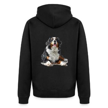 Bernedoodle chien race animal mignon Bernedoodle graphique - Veste à capuche bio Premium Unisexe - noir - Dos - Nico (187cm)