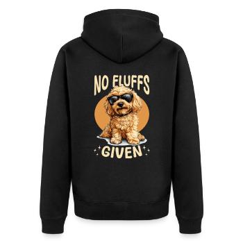 Goldendoodle Dog Breed No Fluffs Given - Unisex Premium Bio Zip Hoodie - Schwarz - Hinten - Nico (187cm)