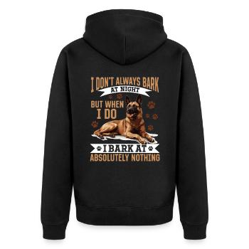 Belgian Malinois Dog Owner - Unisex Premium Organic Zip Hoodie - black - Back - Nico (187cm)
