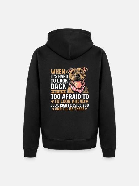 Pitbull Terrier Dog Owner - Unisex Premium Bio Zip Hoodie - Schwarz