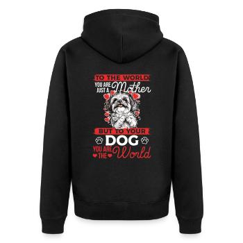 Propriétaire de chien Shih Tzu - Veste à capuche bio Premium Unisexe - noir - Dos - Nico (187cm)