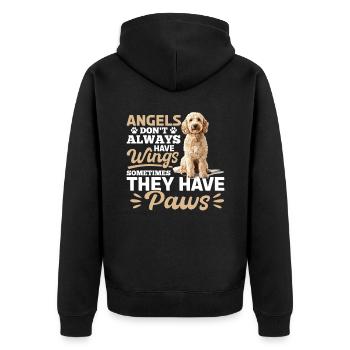 Propriétaire de chien Goldendoodle - Veste à capuche bio Premium Unisexe - noir - Dos - Nico (187cm)