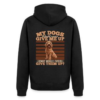 Propriétaire de chien Goldendoodle - Veste à capuche bio Premium Unisexe - noir - Dos - Nico (187cm)