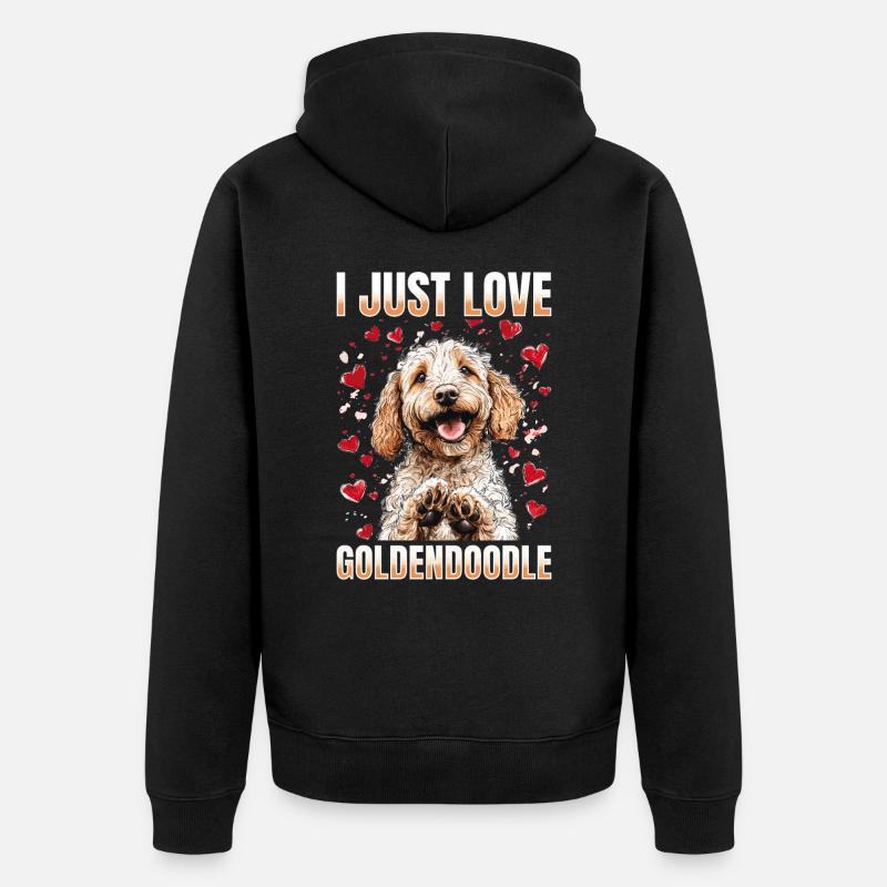 Propriétaire de chien Goldendoodle - Veste à capuche bio Premium Unisexe - noir