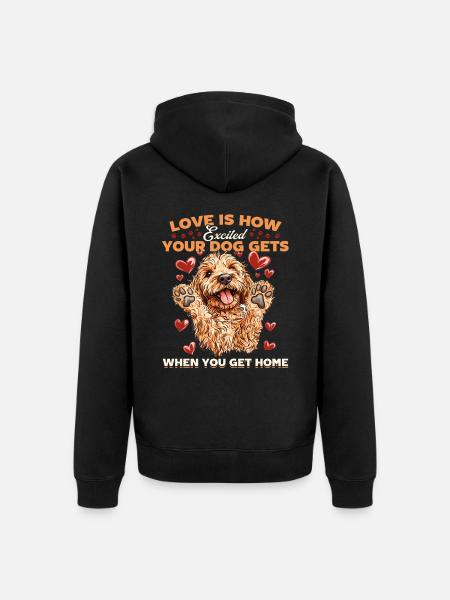 Propriétaire de chien Goldendoodle - Veste à capuche bio Premium Unisexe - noir