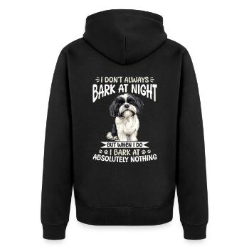 Propriétaire de chien Shih Tzu - Veste à capuche bio Premium Unisexe - noir - Dos - Nico (187cm)
