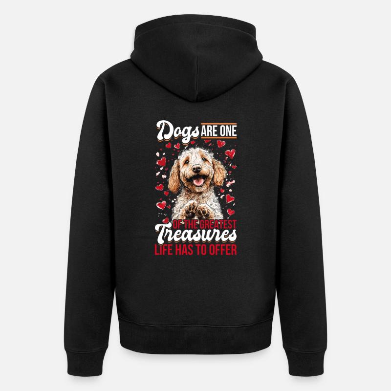 Propriétaire de chien Goldendoodle - Veste à capuche bio Premium Unisexe - noir
