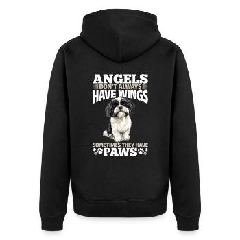 Propriétaire de chien Shih Tzu - Veste à capuche bio Premium Unisexe - noir - Dos - Nico (187cm)