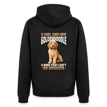 Propriétaire de chien Goldendoodle - Veste à capuche bio Premium Unisexe - noir - Dos - Nico (187cm)